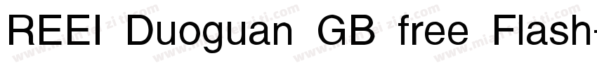 REEI Duoguan GB free Flash字体转换